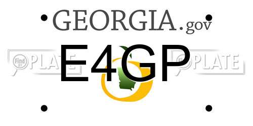 E4GP Georgia License Plate