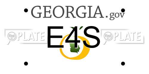 E4S Georgia License Plate