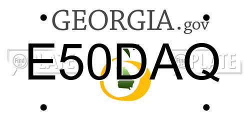 E50DAQ Georgia License Plate