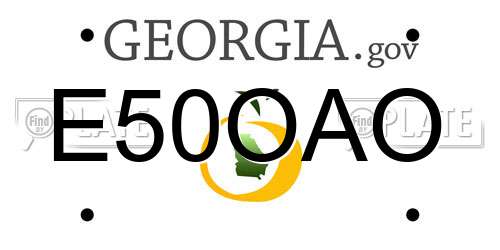 E50OAO Georgia License Plate