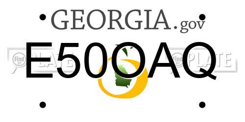 E50OAQ Georgia License Plate