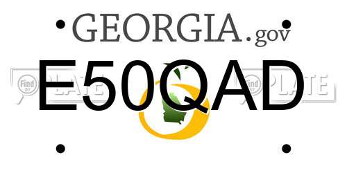 E50QAD Georgia License Plate