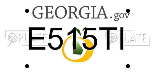 E515TI Georgia License Plate