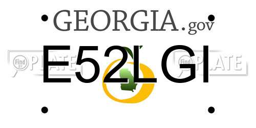 E52LGI Georgia License Plate