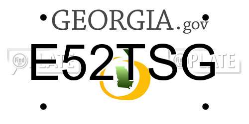 E52TSG Georgia License Plate