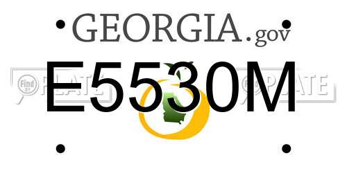 E5530M Georgia License Plate