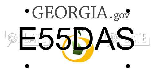 E55DAS Georgia License Plate