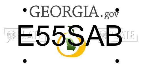 E55SAB Georgia License Plate