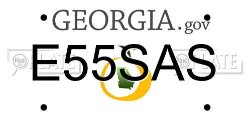 E55SAS Georgia License Plate