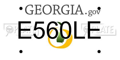 E560LE Georgia License Plate