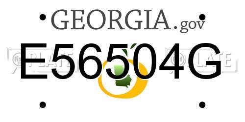 E56504G Georgia License Plate