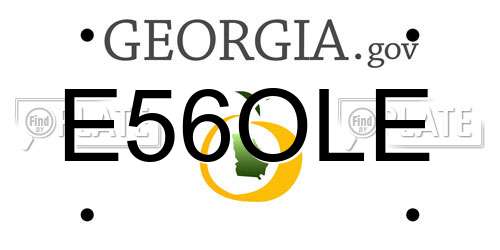 E56OLE Georgia License Plate