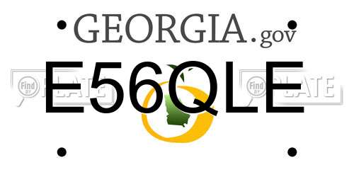 E56QLE Georgia License Plate