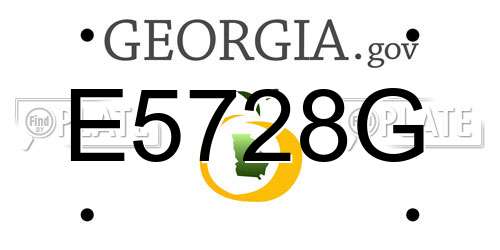 E5728G Georgia License Plate