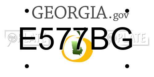 E577BG Georgia License Plate