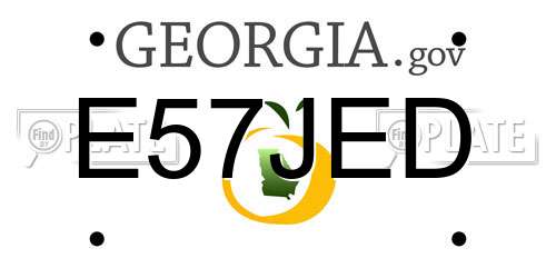 E57JED Georgia License Plate