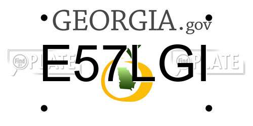 E57LGI Georgia License Plate