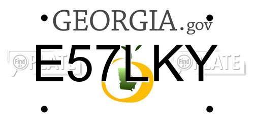 E57LKY Georgia License Plate