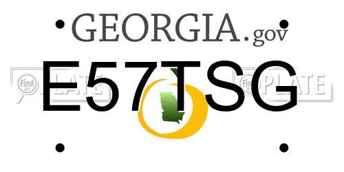 E57TSG Georgia License Plate