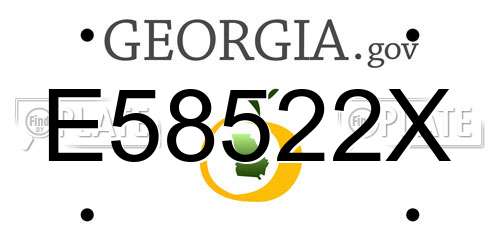 E58522X Georgia License Plate
