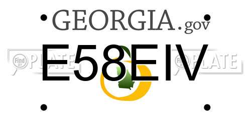 E58EIV Georgia License Plate
