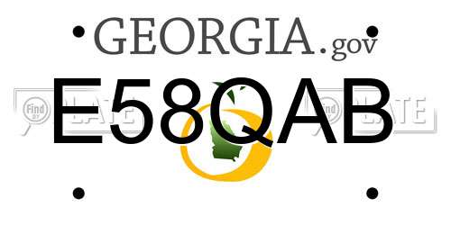 E58QAB Georgia License Plate