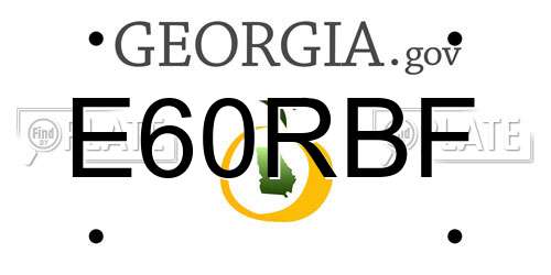 E60RBF Georgia License Plate