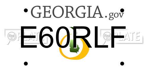E60RLF Georgia License Plate