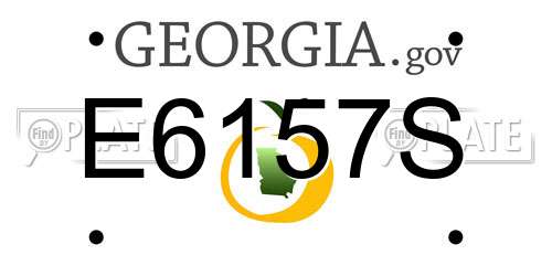 E6157S Georgia License Plate