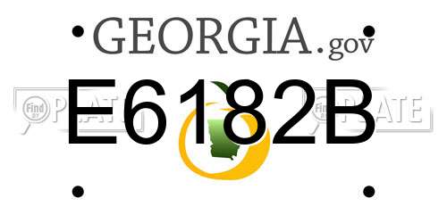 E6182B Georgia License Plate