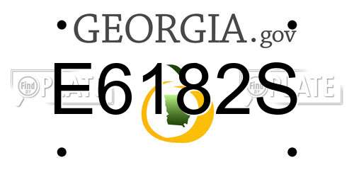 E6182S Georgia License Plate