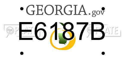 E6187B Georgia License Plate