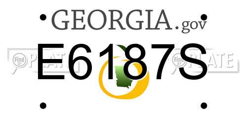 E6187S Georgia License Plate
