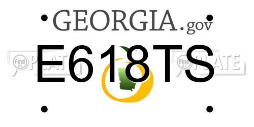 E618TS Georgia License Plate