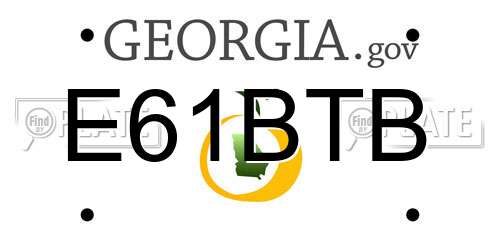 E61BTB Georgia License Plate