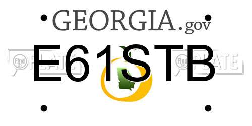 E61STB Georgia License Plate