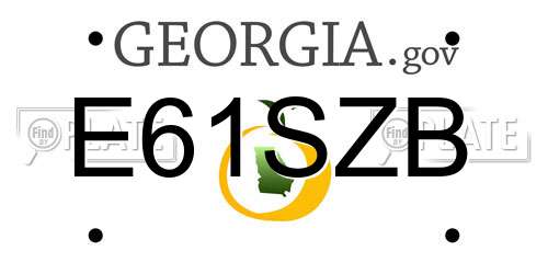 E61SZB Georgia License Plate