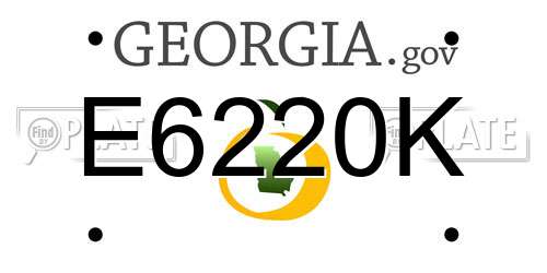 E6220K Georgia License Plate