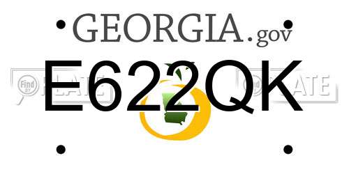E622QK Georgia License Plate