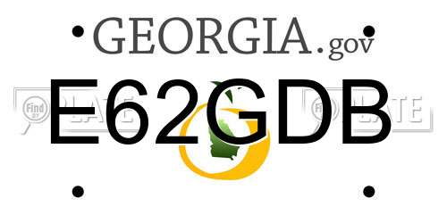 E62GDB Georgia License Plate