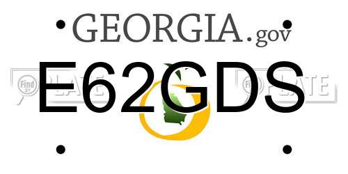 E62GDS Georgia License Plate