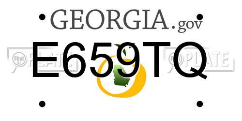 E659TQ Georgia License Plate