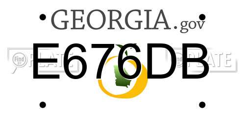 E676DB Georgia License Plate