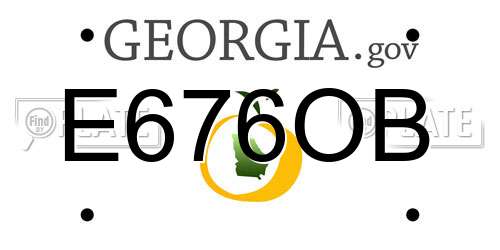 E676OB Georgia License Plate