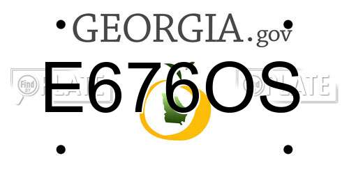 E676OS Georgia License Plate