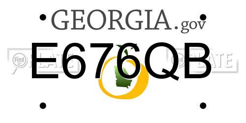 E676QB Georgia License Plate