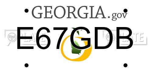 E67GDB Georgia License Plate
