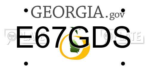 E67GDS Georgia License Plate
