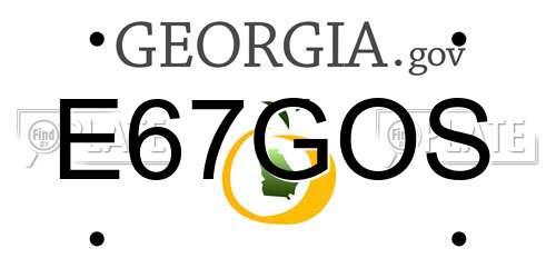 E67GOS Georgia License Plate