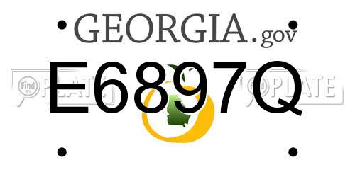 E6897Q Georgia License Plate